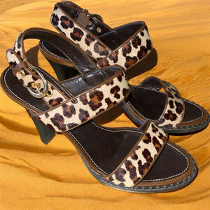 Franco Sarto Leopard Print Heels Size 7.5M